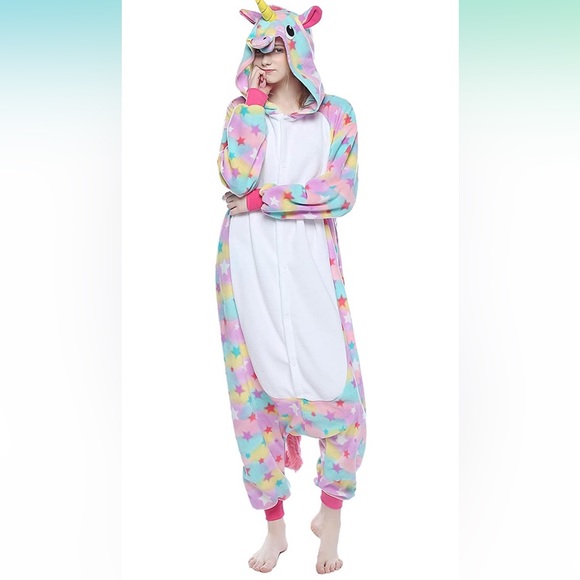 LIKE NEW Rainbow Unicorn Onesie - Picture 2 of 5